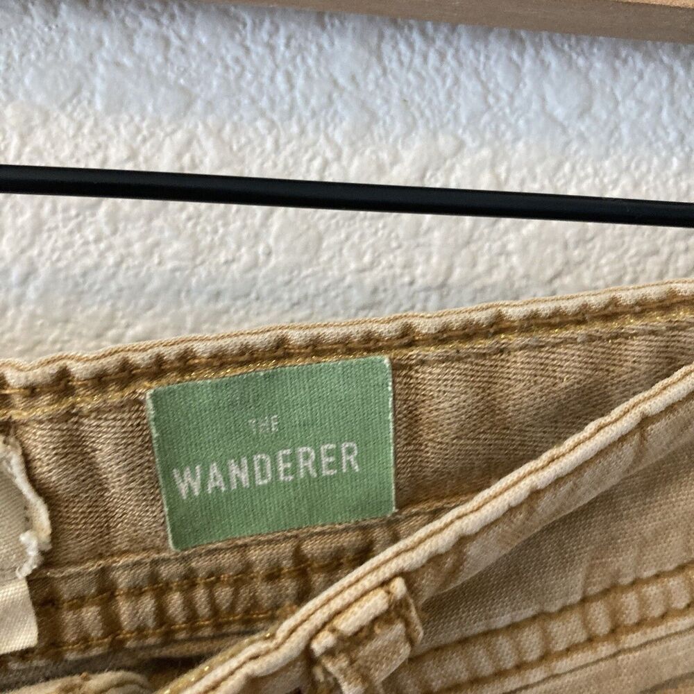 By Anthropologie Pants Size 27 Khaki The Wanderer Cotton Linen Blnd Straight Leg - Picture 6 of 15